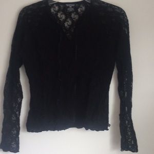 Ralph Lauren Polo Black lace top. Size L.